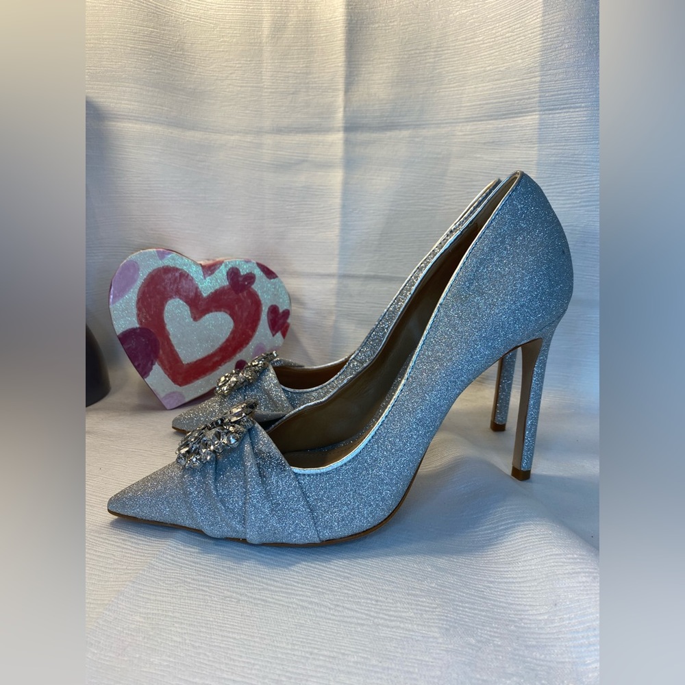 Schutz Meisho Glam Glitter Pumps size 8